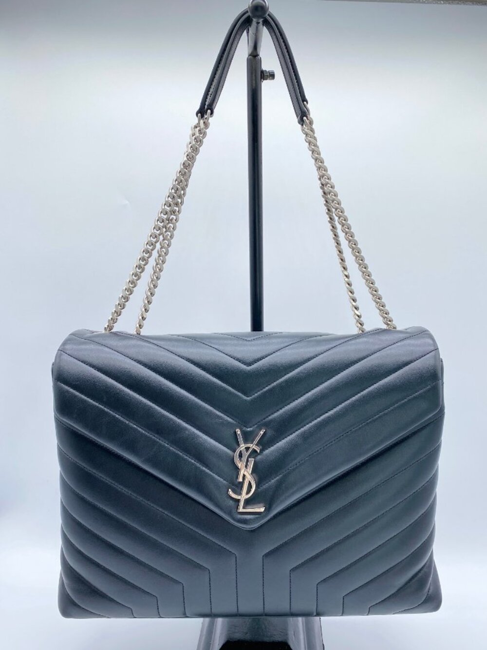 YSL Large Loulou Black | Saint Laurent Matelassé Chain Bag 🖤 Simone - Picture 3 of 16